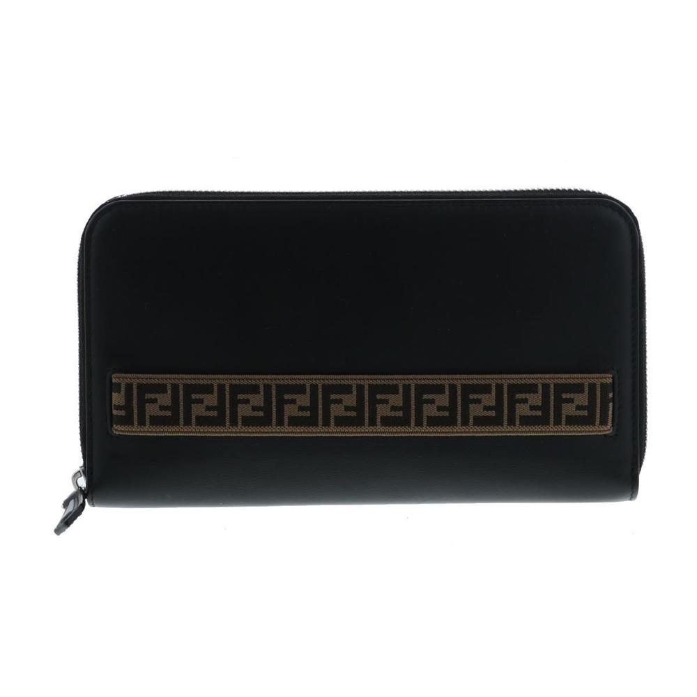 Fendi Fastener Long Wallet Black A